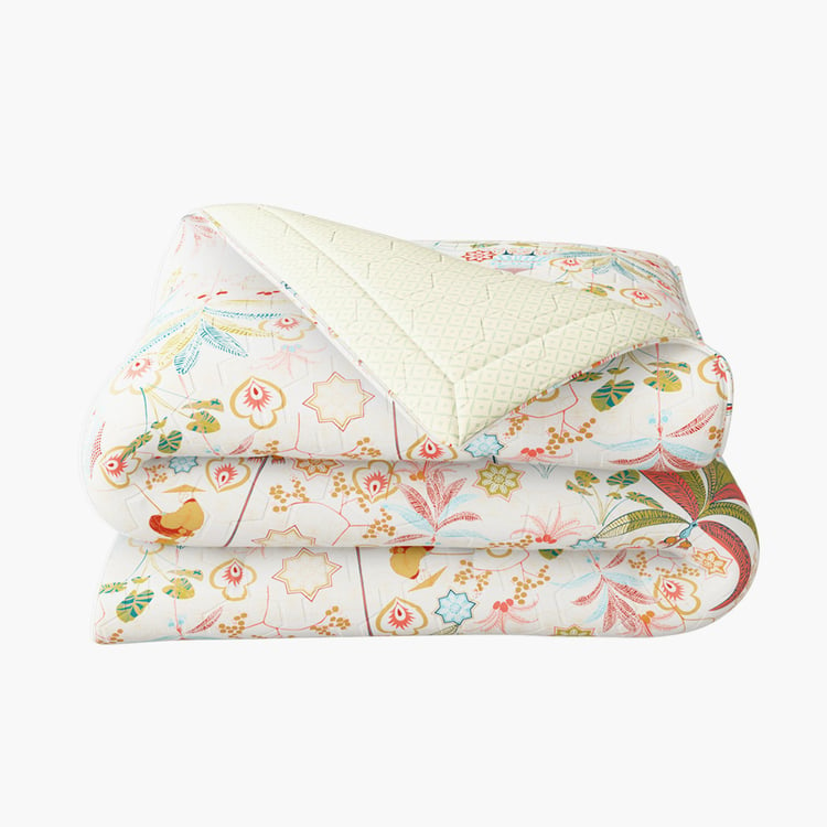 PORTICO Shalimaar Cotton Printed 3Pcs Double Bed Cover Set