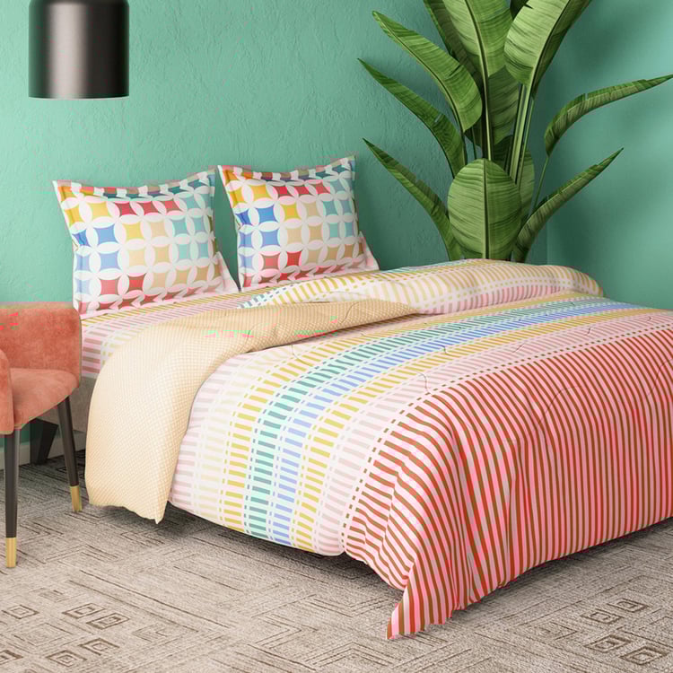 POTICO Cadence Cotton 4Pcs Printed Double Bed-In-A-Bag Set