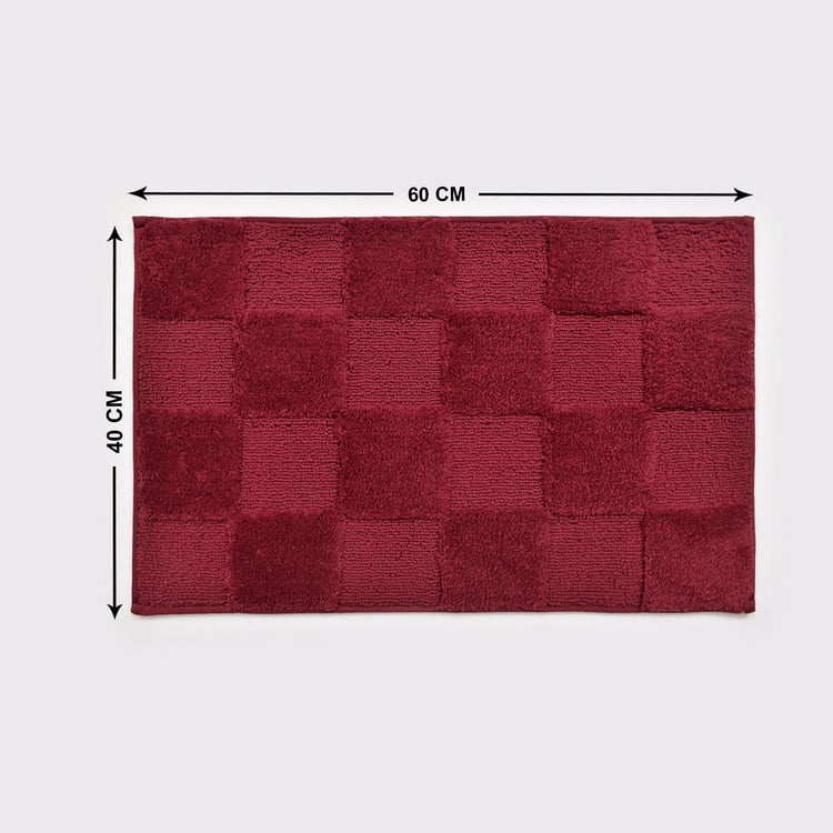 STELLAR HOME Crystal Checked Anti-Slip Bath Mat - 60x40cm