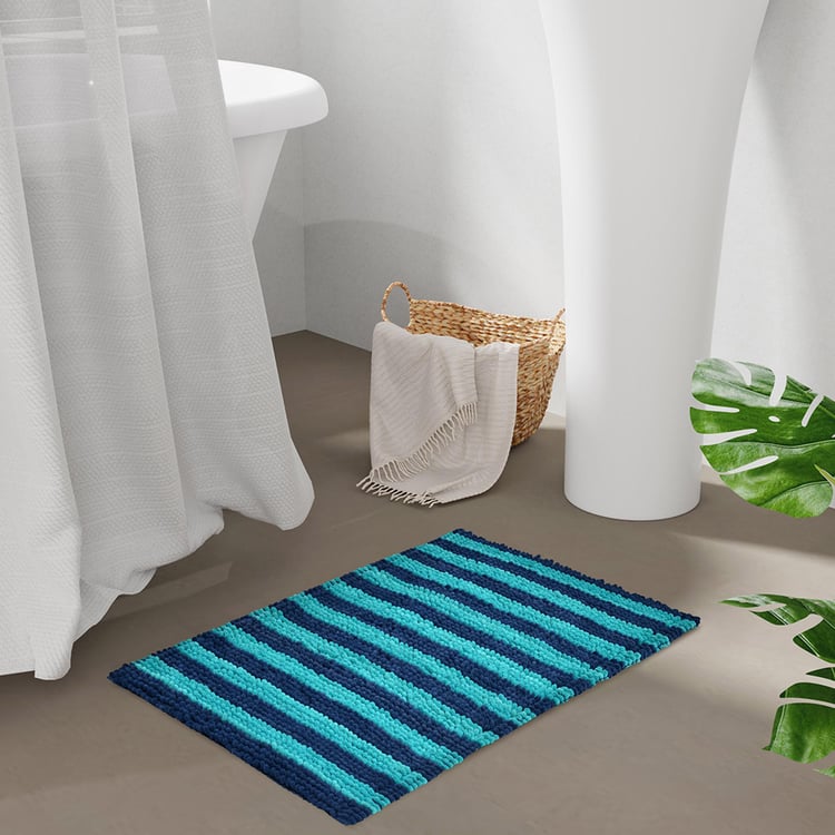 STELLAR HOME Miami Striped Bath Mat - 80x50cm