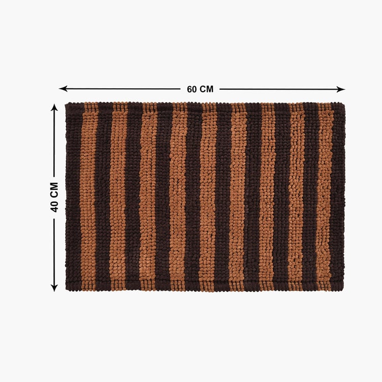 STELLAR HOME Miami Striped Bath Mat - 60x40cm