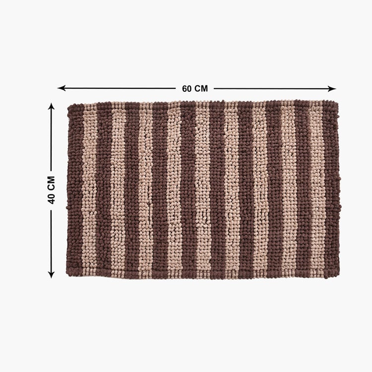 STELLAR HOME Miami Striped Bath Mat - 60x40cm