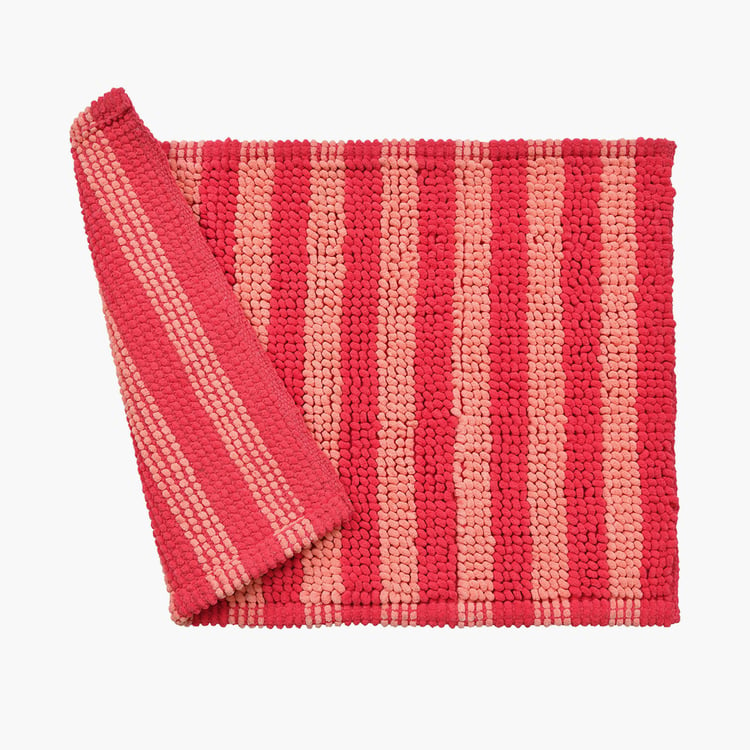 STELLAR HOME Miami Striped Bath Mat - 60x40cm