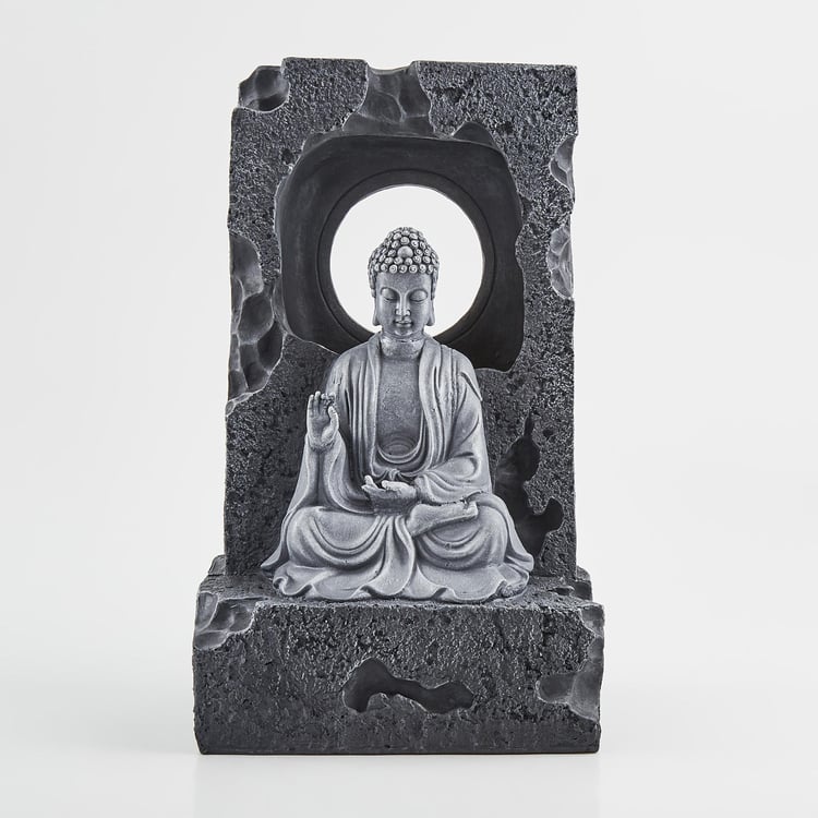 Alpine Carnival Polyresin Meditating Buddha Fountain - 26x18x44cm