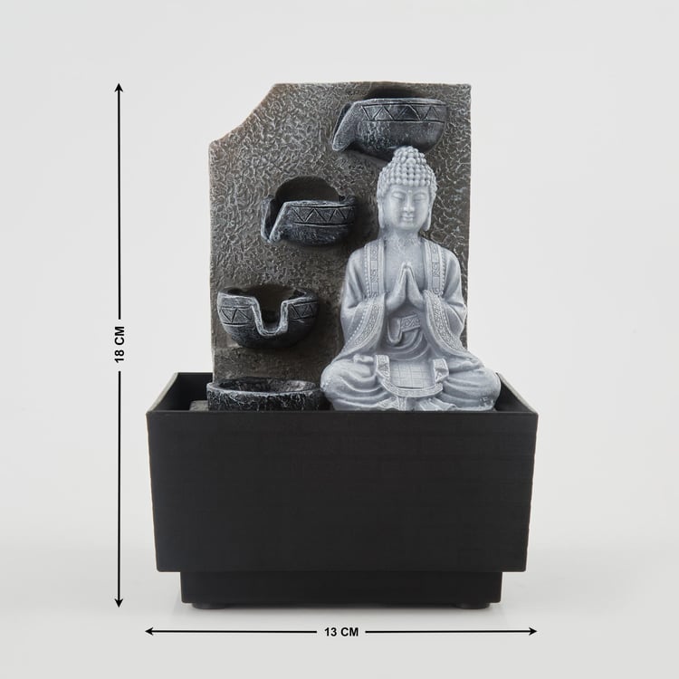 Alpine Carnival Polyresin Buddha Fountain - 13x18cm