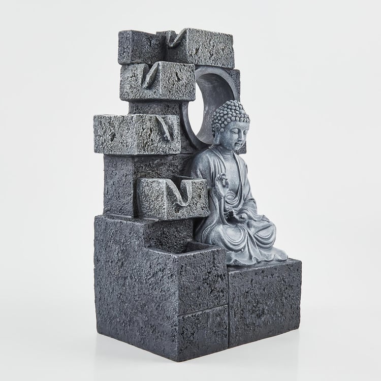 Corsica Alpine Polyresin Buddha Fountain - 26x18x44cm