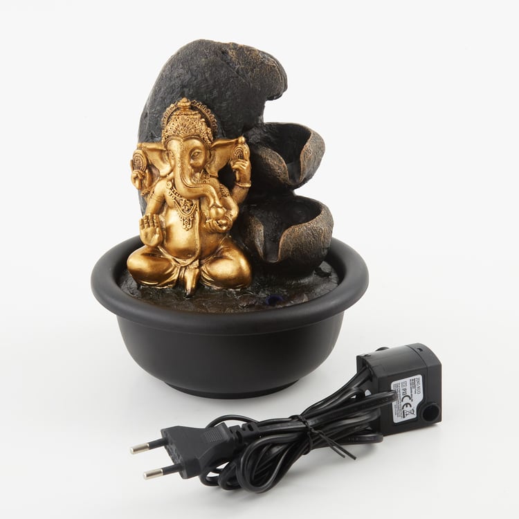 Corsica Alpine Polyresin Ganesha Fountain - 15x18cm