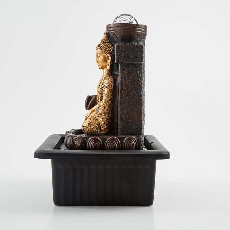 Corsica Alpine Polyresin Meditating Buddha Fountain - 20x18x26cm