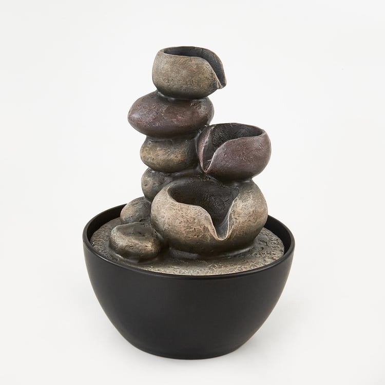 Corsica Alpine Polyresin Pebbles Fountain - 13.5x18cm