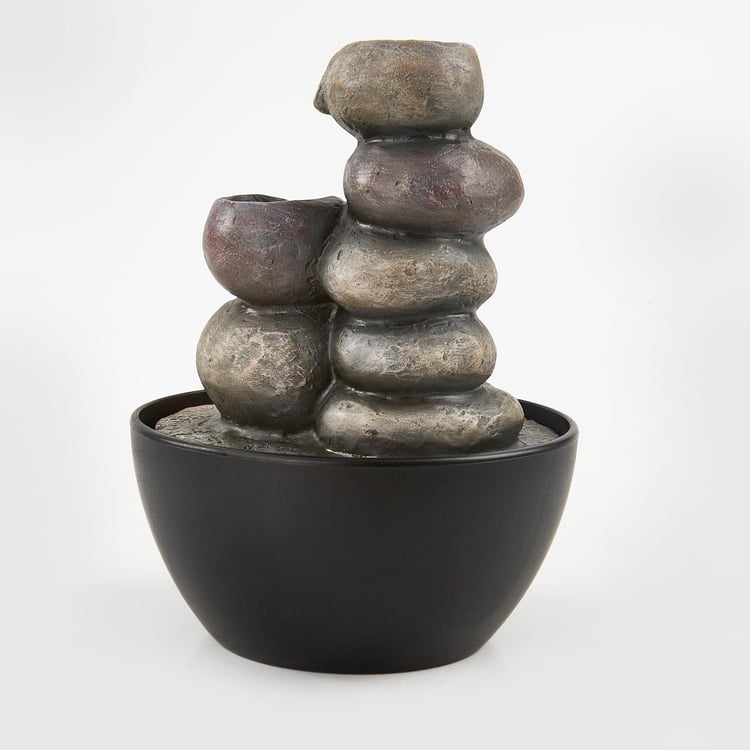 Corsica Alpine Polyresin Pebbles Fountain - 13.5x18cm