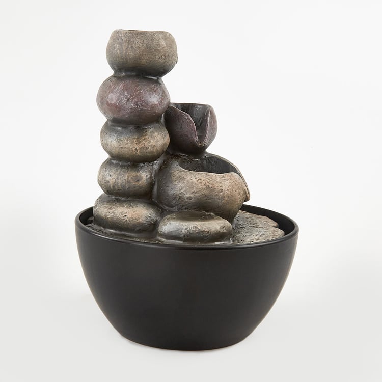 Corsica Alpine Polyresin Pebbles Fountain - 13.5x18cm