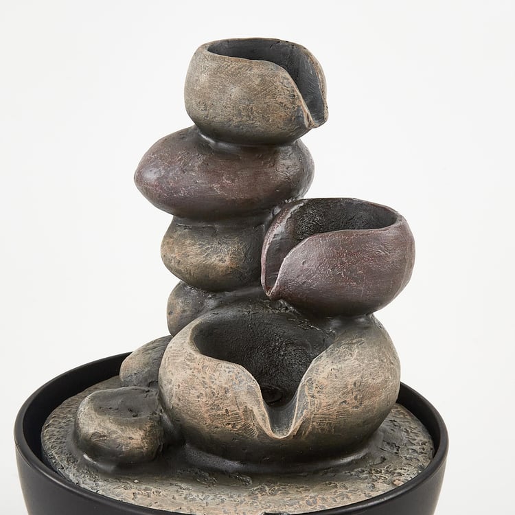 Corsica Alpine Polyresin Pebbles Fountain - 13.5x18cm