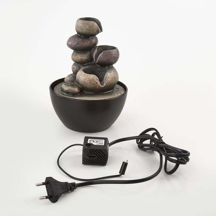 Corsica Alpine Polyresin Pebbles Fountain - 13.5x18cm