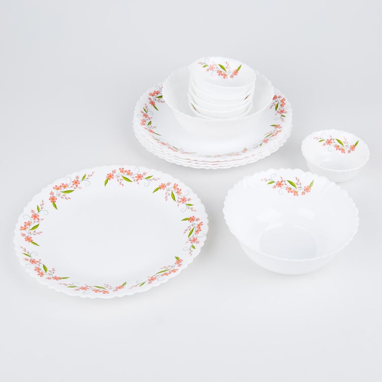 Velox Creeper 14Pcs Opalware Printed Dinner Set