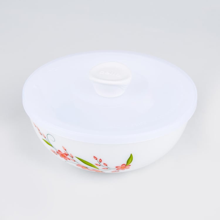 Velox Creeper Set of 3 Opalware Printed Mixing Bowls with Lids
