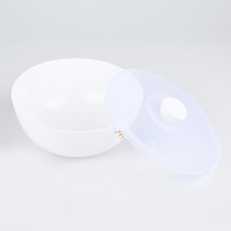 Velox Creeper Set of 3 Opalware Printed Mixing Bowls with Lids