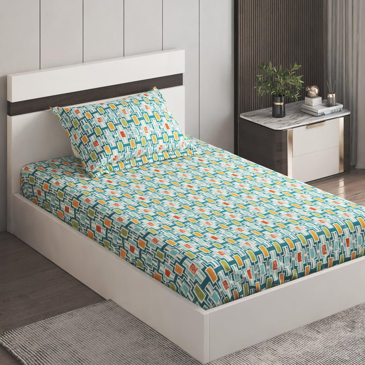 Harold Geometric Print 2Pcs Single Bedsheet Set