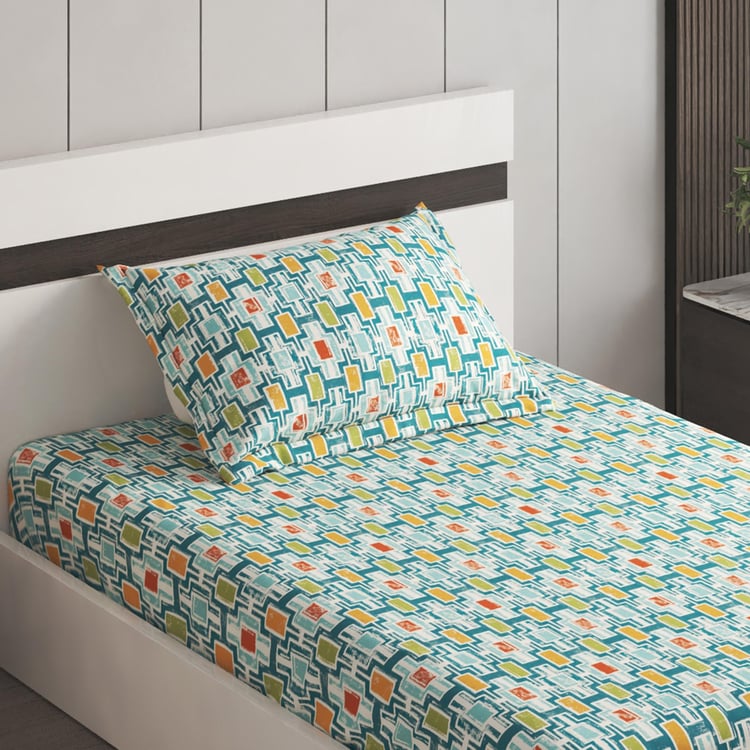 Harold Geometric Print 2Pcs Single Bedsheet Set