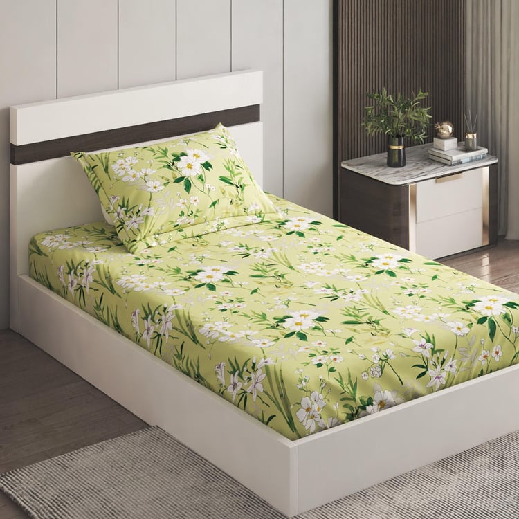 Harold Floral Print 2Pcs Single Bedsheet Set