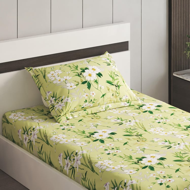 Harold Floral Print 2Pcs Single Bedsheet Set