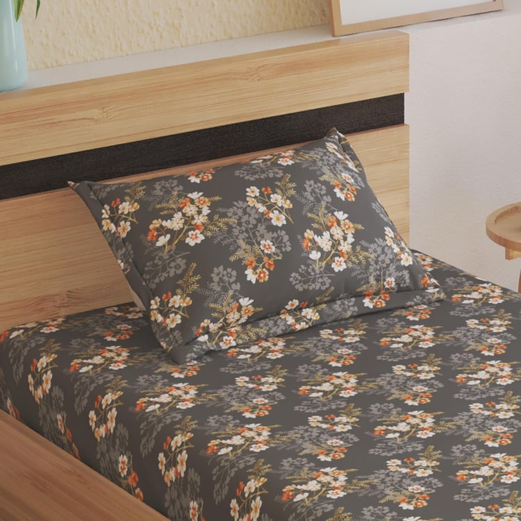 Harold Floral Printed 2Pcs Single Bedsheet Set