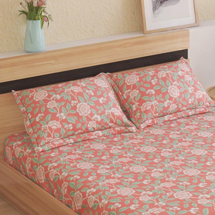 Harold Floral Print 3Pcs Queen Bedsheet Set