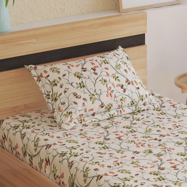 Harold Floral Print 2Pcs Single Bedsheet Set