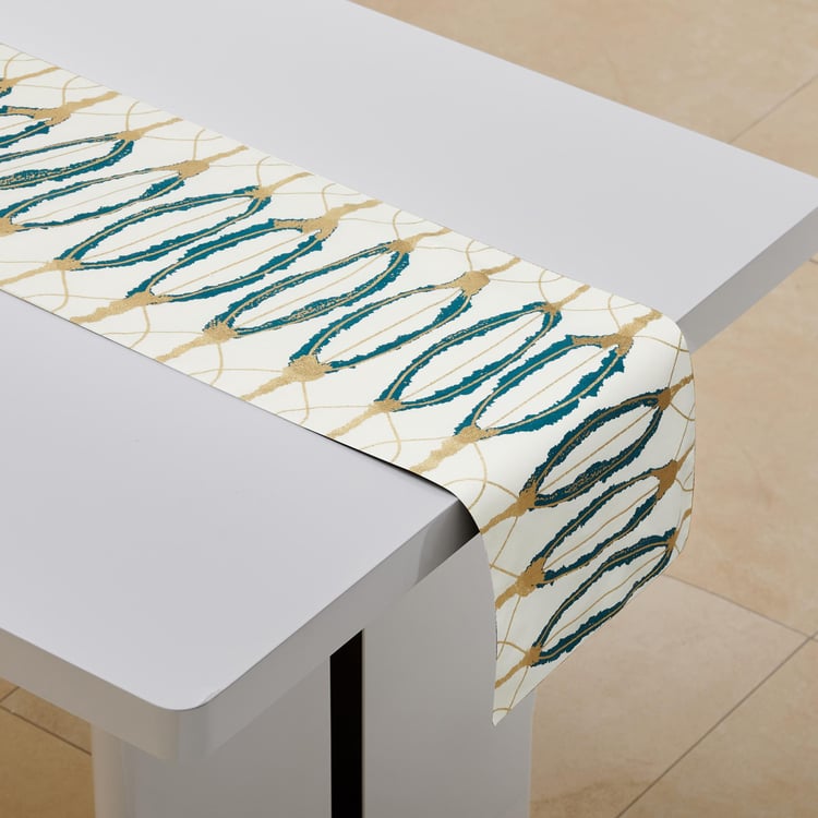 Corsica Foil Print Table Runner