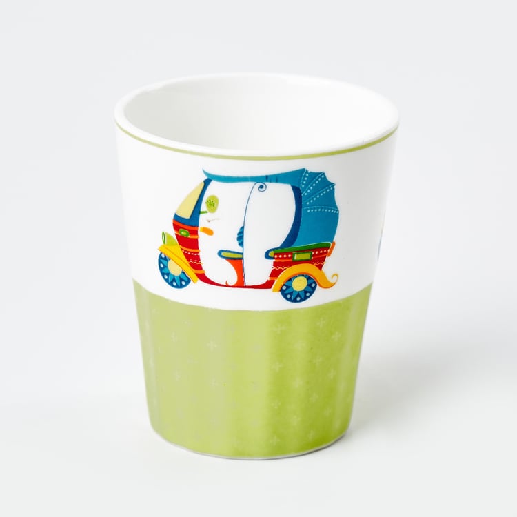 Luke Mad For India Set of 6 Bone China Cutting Chai Glasses with Stand - 160ml