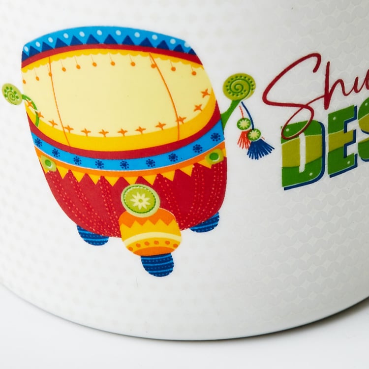 Luke Mad For India Set of 2 Bone China Printed Storage Canisters - 540ml