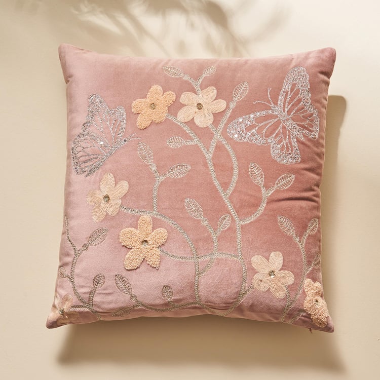 Eternity Vivere Embroidered Filled Cushion - 40x40cm
