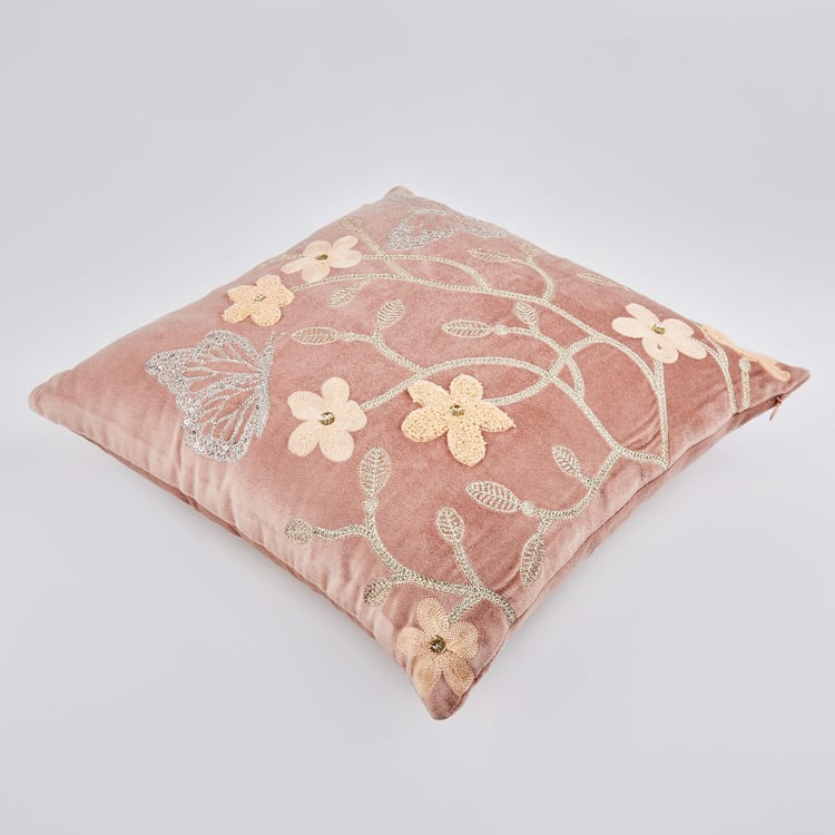 Eternity Vivere Embroidered Filled Cushion - 40x40cm