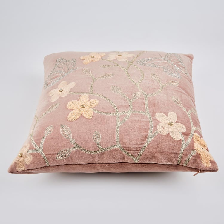 Eternity Vivere Embroidered Filled Cushion - 40x40cm