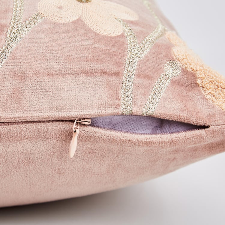 Eternity Vivere Embroidered Filled Cushion - 40x40cm