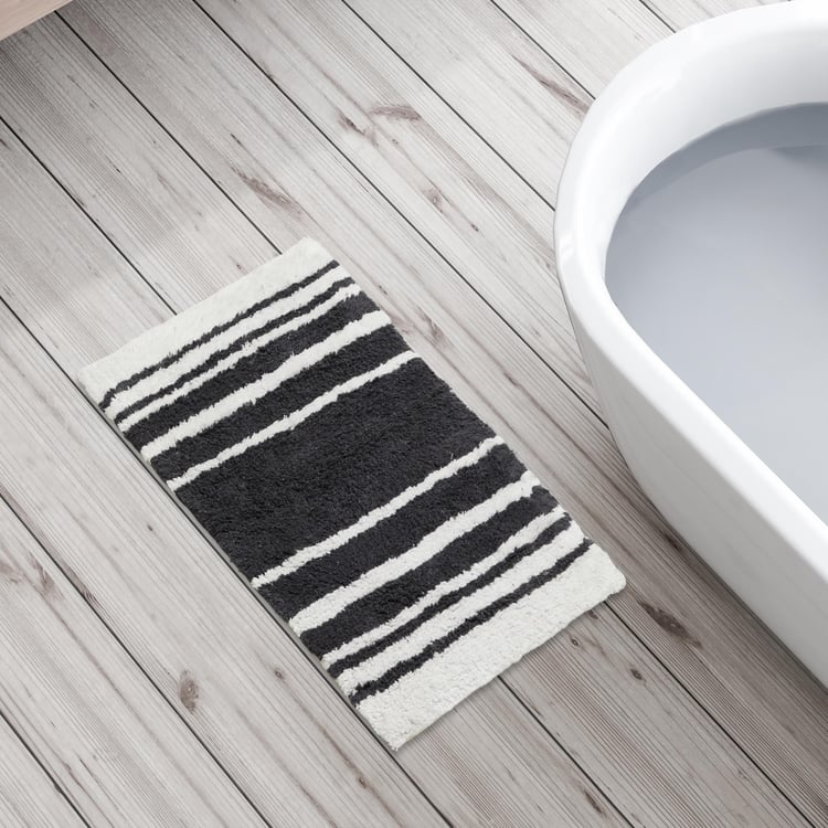 Corsica Cotton Stripes Anti-Slip Bath Mat - 60x40cm