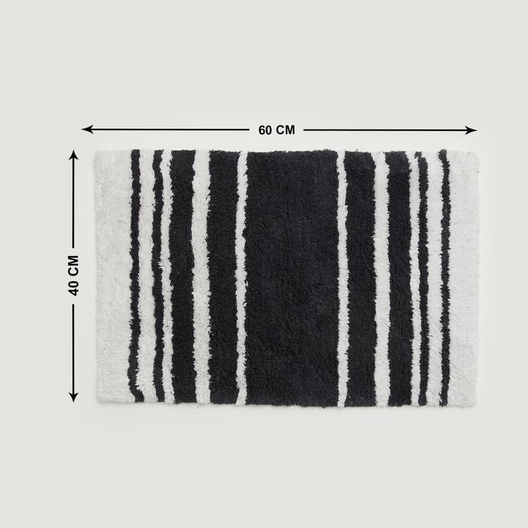 Corsica Cotton Stripes Anti-Slip Bath Mat - 60x40cm