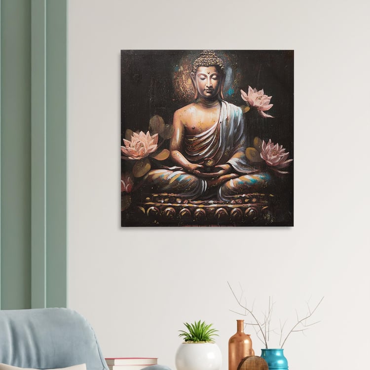 Buy Artistry Canvas Meditating Buddha Picture Frame - 60x60cm from Home ...