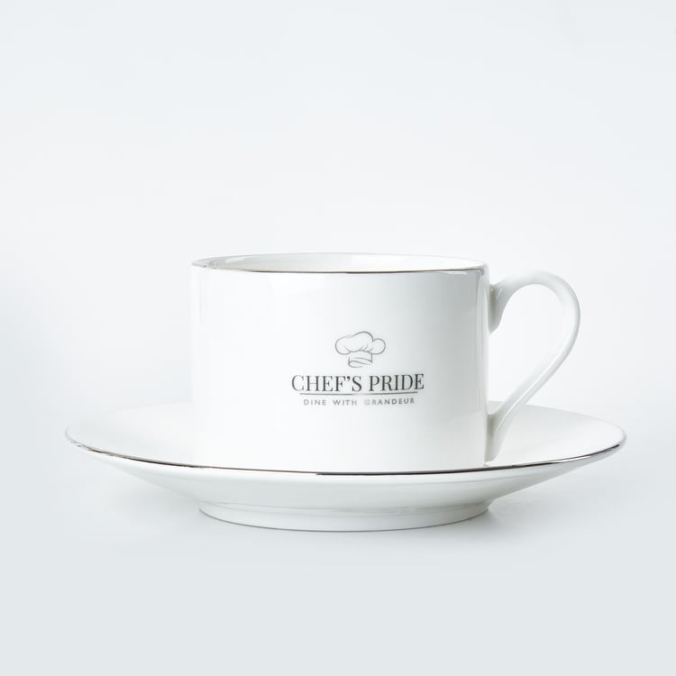 Chef's Pride Bone China Cup and Saucer - 200ml