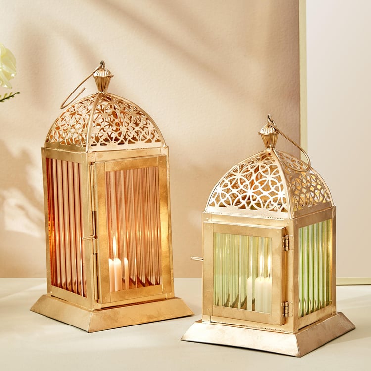 Moksha Metal Cut-Out Hanging Lantern