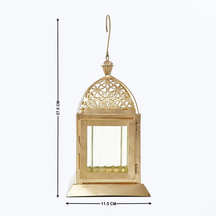 Moksha Metal Cut-Out Hanging Lantern