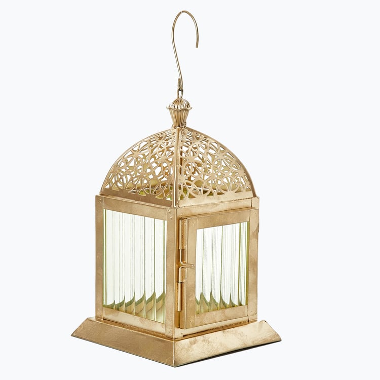 Moksha Metal Cut-Out Hanging Lantern