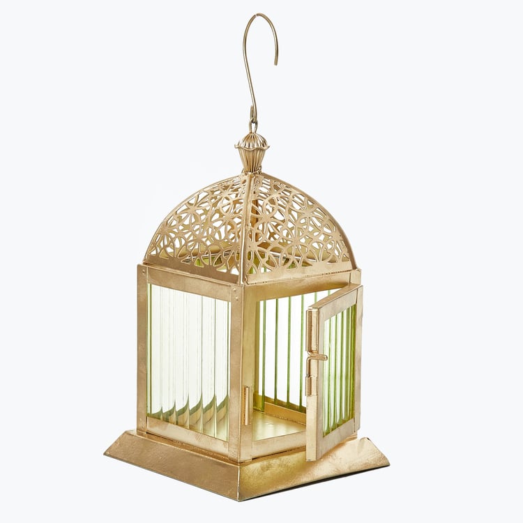 Moksha Metal Cut-Out Hanging Lantern