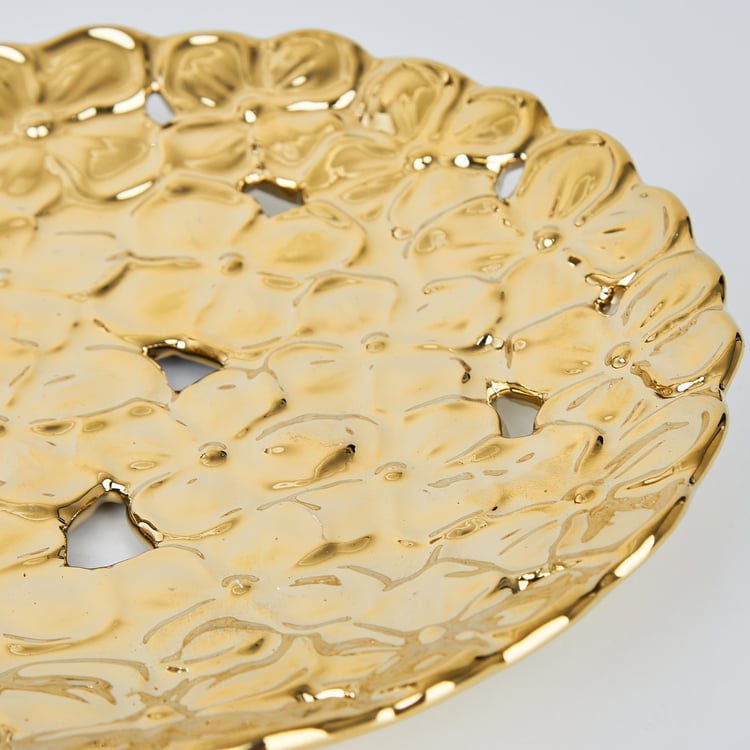 Stellar Celestial Porcelain Floral Decorative Platter