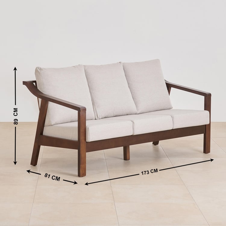 Helios Zara NXT Fabric 3-Seater Sofa - Beige