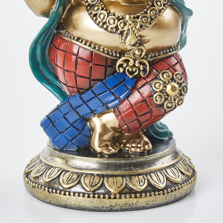 Alpana Polyresin Baby Ganesha with Flute Figurine