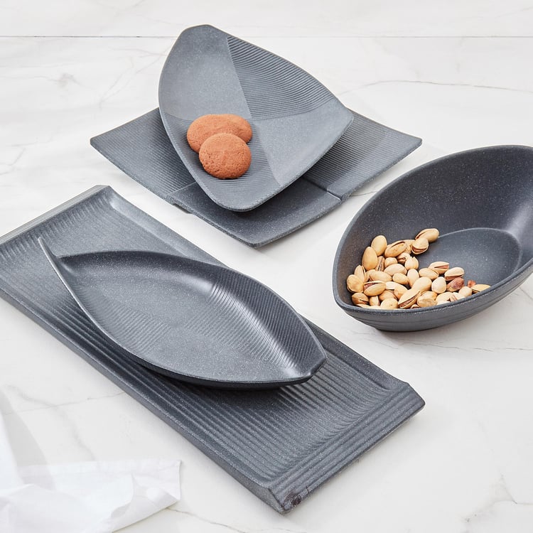 Corsica Silvano Melamine Leaf Platter - 27x12.5x5cm