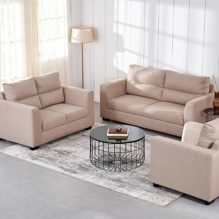 Ellora Fabric 3+2+1 Seater Sofa Set - Beige