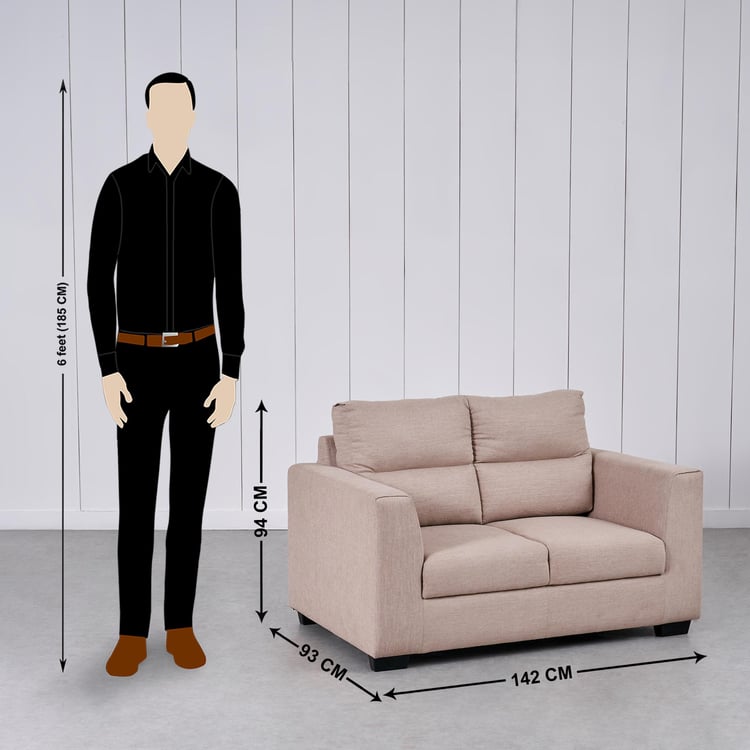 Ellora Fabric 3+2+1 Seater Sofa Set - Beige