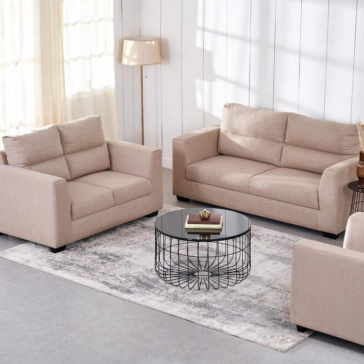 Ellora Fabric 3+2 Seater Sofa Set - Beige