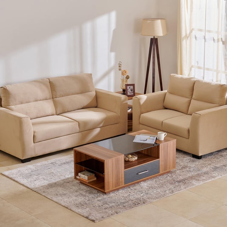 Ellora Fabric 3+2 Seater Sofa Set - Beige